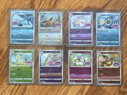 Pokemon Gem Pack Vol.2 CBB2C - Stamped Holo Eevee Eeveelution 8 Card Lot - Image 1
