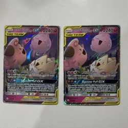 Pokemon Togepi & Cleffa & Igglybuff GX Tag Team Holo 143/236 Lot of 2 Cards - Image 1