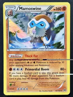 Mamoswine 82/162 BREAKthrough Holo Rare Pokemon Card NEAR MINT - Image 1