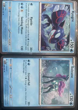 Suicine and Kyogre Cosmo Holo Knockout Box Promos Exclusive Pokemon TCG Card NM - Image 1