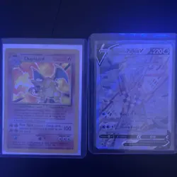 Charizard Base Set & Origin Forme Palkia V Sword & Shield Pokemon Card Lot - Image 1