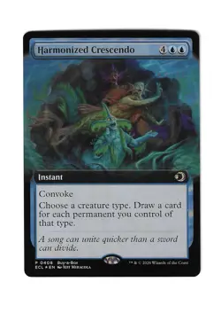 Harmonized Crescendo - Buy BOX Promo - Extended Art FOIL - Lorwyn Eclipsed MTG - Image 1