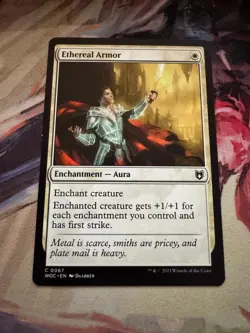 Ethereal Armor 67 Common Commander: Wilds of Eldraine Magic: The Gathering NM - Image 1