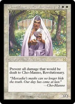 MTG Magic the Gathering Rare Cho-Manno, Revolutionary Mercadian Masques LP - Image 1