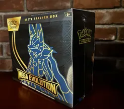 Pokemon TCG Mega Evolution Lucario ETB Elite Trainer Box Sealed - Image 1