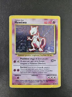 Pokemon Mewtwo 10/102 Set Base - HOLO - Ita - Vintage - POOR - Image 2