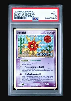 Pokemon Sonnfel 47/107 Ex Deoxys Reverse Holo Stamp Mint PSA 9 Pop 4 - Image 1