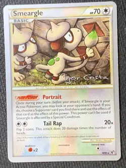 Smeargle World Championships 2010 Promo 8/90 Igor Costa Signed Rare Pokemon - Image 1