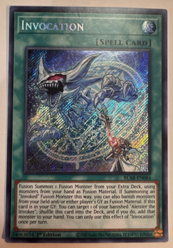 YuGiOh Invocation BLAR-EN084 Secret Rare 1st Edition Near Mint - Image 1