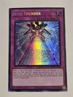 Iron Thunder MP25-EN058 Prismatic Secret Rare Yugioh 1st Edition 2025 Mega-Pack - Image 1