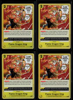 Flame Dragon King Playset - ST13-007 x4 - Starter Deck 13 - One Piece TCG - Image 1