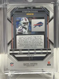 2022 Panini Prizm Football Stefon Diggs GOLD VINYL PRIZM 2/5 Bills SSP 🔥🔥 - Image 2