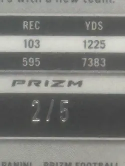 2022 Panini Prizm Football Stefon Diggs GOLD VINYL PRIZM 2/5 Bills SSP 🔥🔥 - Image 3