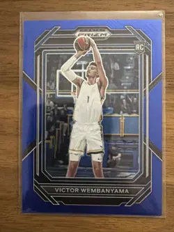 2023 PANINI PRIZM DRAFT PICKS BLUE PRIZM #2 VICTOR WEMBANYAMA /199 ROOKIE RC - Image 1