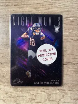 CALEB WILLIAMS 2024 PANINI ONE NIGHT MOVES ROOKIE SSP RC Case Hit Chicago Bears - Image 1