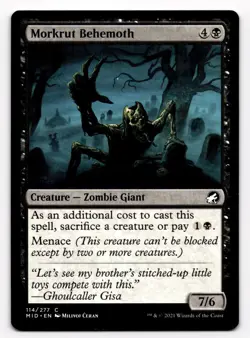 MTG Morkrut Behemoth 114/277 Mid Midnight Hunt (C) - Image 1
