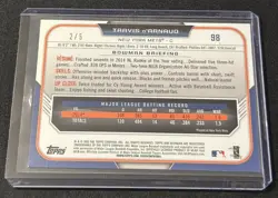 2015 Bowman Paper Travis d'Arnaud Red Parallel #d 2/5 No. 98 New York Mets - Image 2