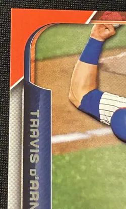 2015 Bowman Paper Travis d'Arnaud Red Parallel #d 2/5 No. 98 New York Mets - Image 3