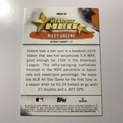 2025 Topps Series 2 Riley Greene #SMLB-40 Stars of MLB Insert Tigers - Image 2