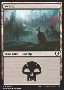 4x Swamp (076/080) MTG Duel Decks: Blessed vs. Cursed NM Magic Regular - Image 1