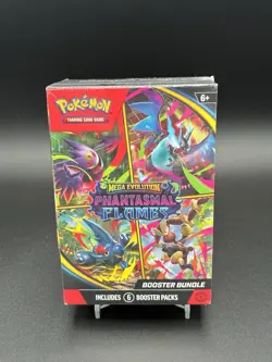 Pokemon TCG Phantasmal Flames Booster Bundle – Sealed – 6 Packs Mega Evolution - Image 1