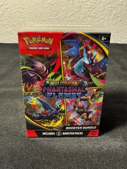 Pokemon TCG Mega Evolution Phantasmal Flames Booster Bundle New Sealed - Image 1