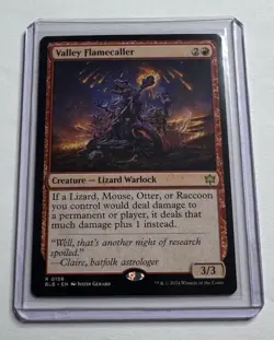 Valley Flamecaller #158 Bloomburrow Rare Creature MTG NM/M - Image 1