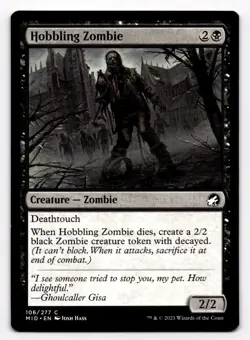 MTG Hobbling Zombie 106/277 Mid Midnight Hunt Common Near Mint - Image 1