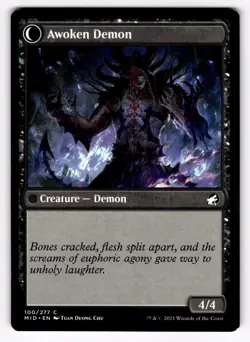 MTG Ecstatic Awakener Awoken Demon - Innistrad: Midnight Hunt (C) 100/277 - Image 2