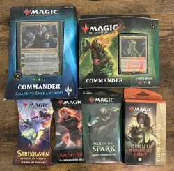 6 MTG Sealed Products - 2 Commander Decks With 4 Boosters - Adaptive Enchantment - Image 1