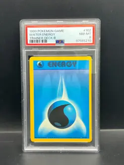 Pokemon PSA 8 NM-MT Water Energy 102/102 TRAINER DECK B Non-Holo 1999 S#5210 - Image 1