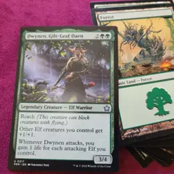 ELF Dwynen, Gilt-Leaf Daen Green ELVES Tribal Custom Commander Magic Deck MTG - Image 1