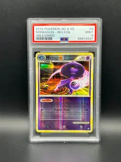 Pokemon PSA 9 MINT Mismagius 5/95 HGSS Unleashed Reverse Holofoil 2010 S#4241 - Image 1
