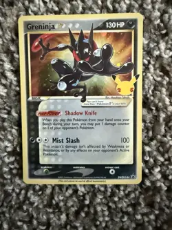 Greninja Gold Star SWSH144 Pokemon TCG Celebrations Pokemon Black Star Promo - Image 1