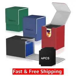 Waterproof Leather 4 Pack Card Box with Dividers - Perfect for TCG & MTG Cards - Image 1