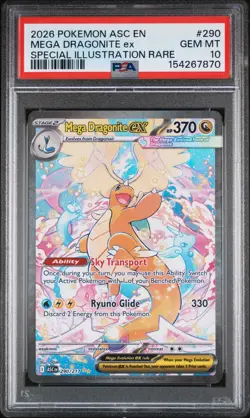 2026 POKEMON ASC EN-ASCENDED HEROES #290 MEGA DRAGONITE EX PSA 10 - Image 1