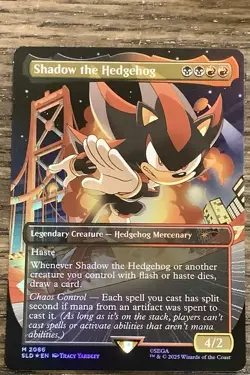 1x Shadow the Hedgehog, Foil, 2086, Secret Lair Sonic the Hedgehog, Magic MTG NM - Image 1