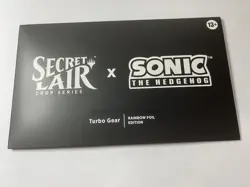 MTG Secret Lair x Sonic: Turbo Gear Rainbow Foil Edition Sealed In Hand - Image 1