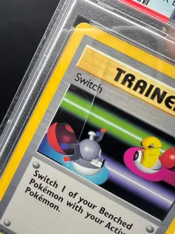 Pokemon PSA 9 MINT Switch 95/102 TRAINER DECK B Non-Holo 1999 S#5147 - Image 3