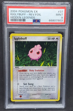 Pokemon PSA 9 MINT Igglybuff 37/101 EX Hidden Legends Reverse Holo 2004 S#7903 - Image 1