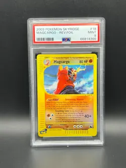 Pokemon PSA 9 MINT Magcargo 18/144 Skyridge Reverse Holo 2003 E Reader S#4366 - Image 1