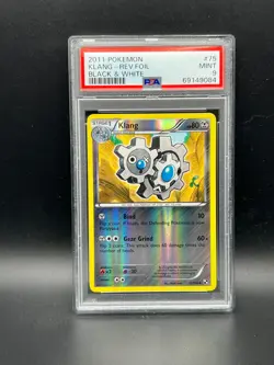 Pokemon PSA 9 MINT Klang 75/114 Black & White Reverse Holofoil 2011 S#9084 - Image 1