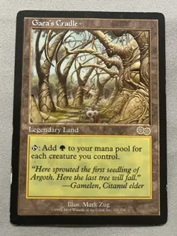 Gaea’s Cradle Urza’s Saga LP/MP MTG Vintage Magic The Gathering - Image 1