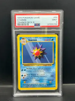 Pokemon PSA 9 MINT Starmie 64/102 TRAINER DECK B Non-Holo 1999 S#5156 - Image 1