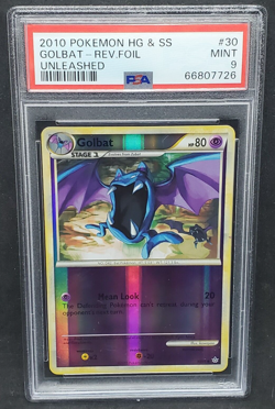 Pokemon PSA 9 MINT Golbat 30/95 HS Unleashed Reverse Holofoil 2010 S#7726 - Image 1