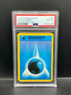 Pokemon PSA 8 NM-MT Water Energy 102/102 TRAINER DECK B Non-Holo 1999 S#5225 - Image 1
