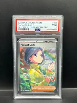 Pokemon PSA 9 MINT Parasol Lady 255/182 Paradox Rift Illustration FA Holo S#0452 - Image 1