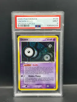 Pokemon PSA 9 MINT Unown I/28 EX Unseen Forces Holofoil Rare 2005 S#4208 - Image 1