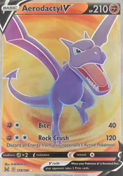 NM 💎 Pokemon Aerodactyl V 179/196 Lost Origin Sword & Shield FULL ART TCG Holo - Image 1