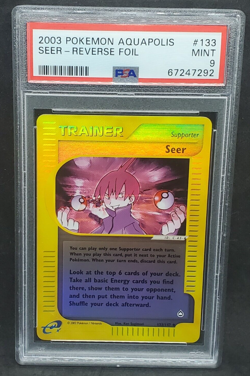 Pokemon PSA 9 MINT Seer 133/147 Aquapolis Reverse Holofoil 2003 S#7292 - Image 1